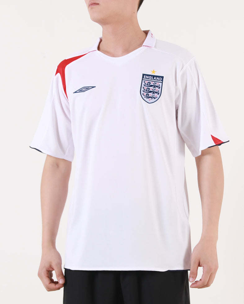 David Beckham #7 England 2006 World Cup T-Shirt – Retro White