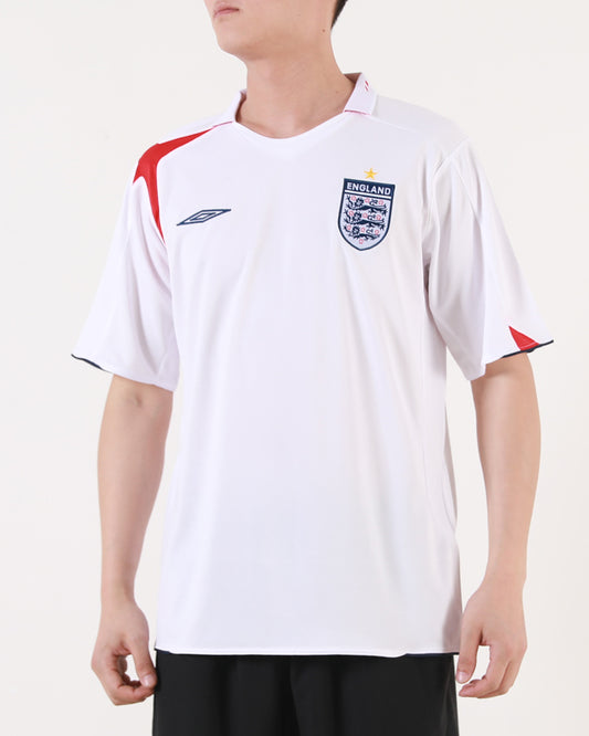David Beckham #7 England 2006 World Cup T-Shirt – Retro White